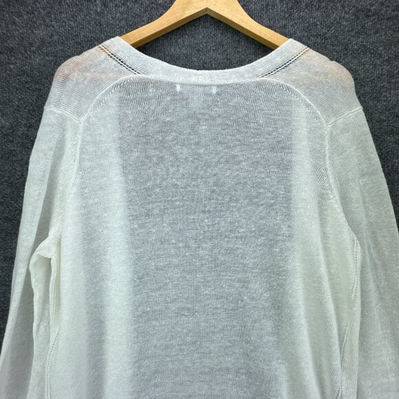 Tommy Bahama Linen Cardigan Womens Extra Large Open Long Duster White Sweater - Picture 6 of 14